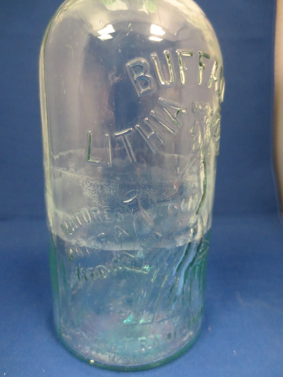 Vintage Buffalo Mineral Water Bottle w/Lady Vintage Buffalo Mineral Water Bottle w/Lady
