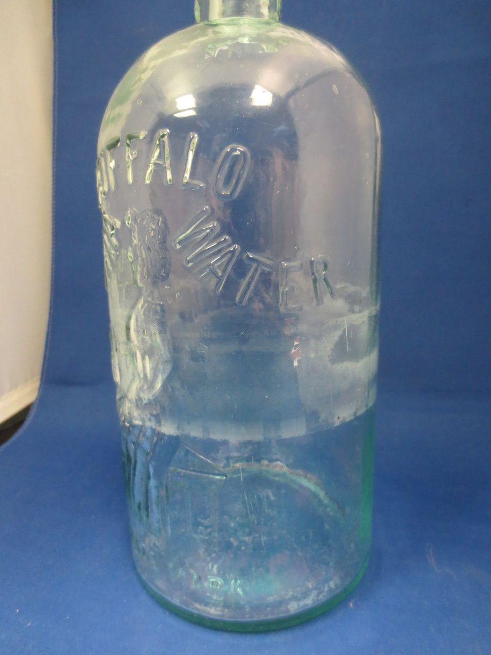 Vintage Buffalo Mineral Water Bottle w/Lady Vintage Buffalo Mineral Water Bottle w/Lady