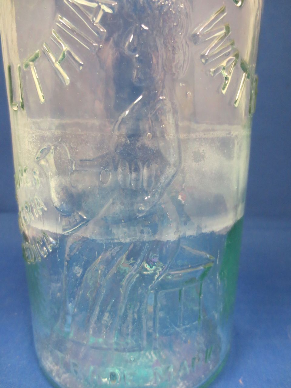 Vintage Buffalo Mineral Water Bottle w/Lady Vintage Buffalo Mineral Water Bottle w/Lady