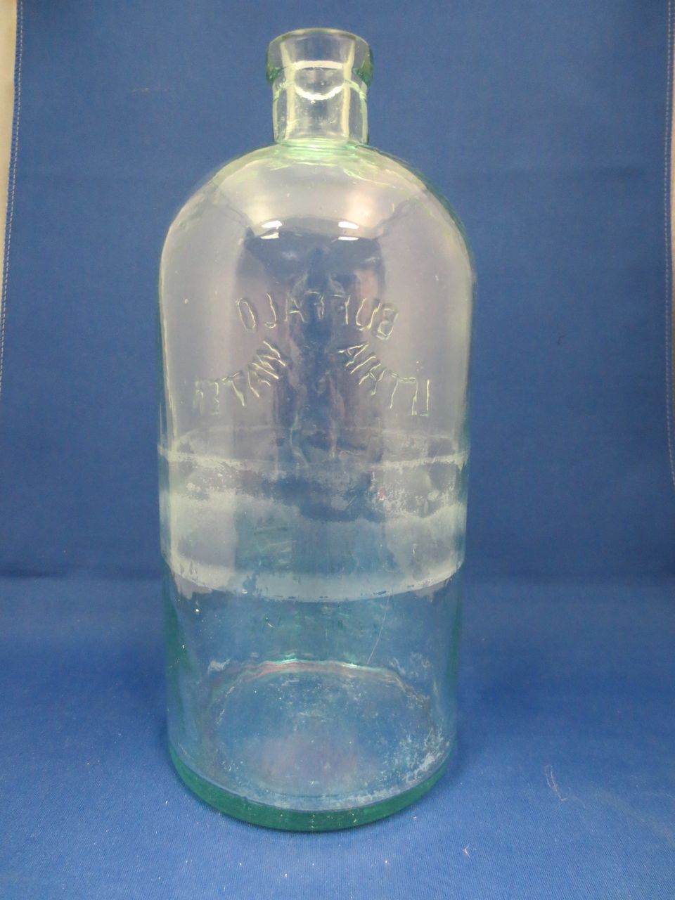 Vintage Buffalo Mineral Water Bottle w/Lady Vintage Buffalo Mineral Water Bottle w/Lady