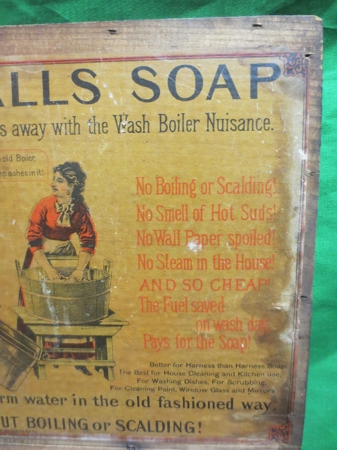 Antique 1880's Frank Siddalls Wooden Soap Box Display Advertisement Antique 1880's Frank Siddalls Wooden Soap Box Display Advertisement