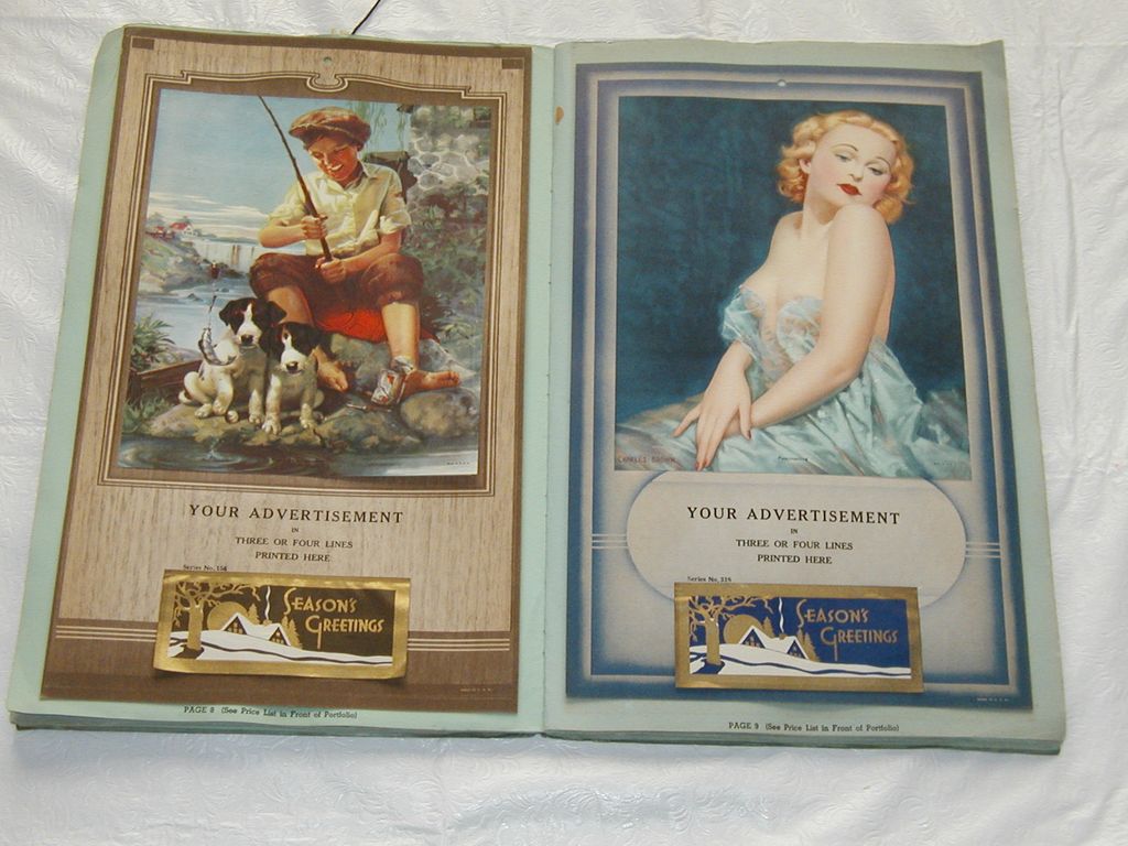 1930's Modern Calendar Publishers Salesmans Sample 1930's Modern Calendar Publishers Salesmans Sample