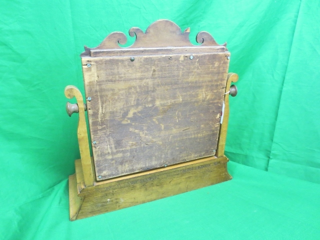 Antique Wood Shaving Stand w/Tilting Mirror & Drawer Antique Wood Shaving Stand w/Tilting Mirror & Drawer