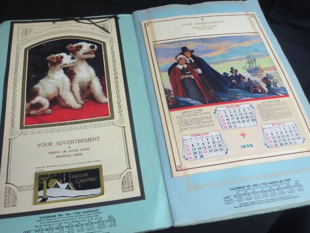 RARE-1939 Modern Line Calendar Salesman's Sample Portfolio RARE-1939 Modern Line Calendar Salesman's Sample Portfolio