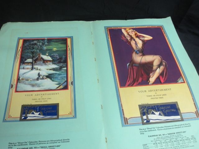 RARE-1939 Modern Line Calendar Salesman's Sample Portfolio RARE-1939 Modern Line Calendar Salesman's Sample Portfolio