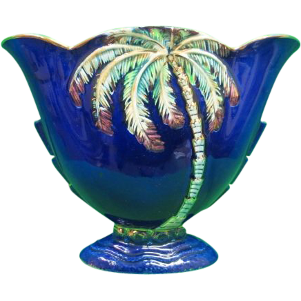 RARE-Large Art Deco Beswick Palm Tree Vase #1065 RARE-Large Art Deco Beswick Palm Tree Vase #1065