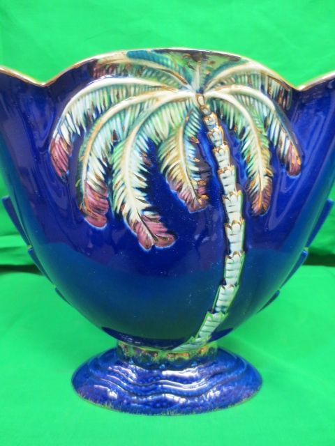 RARE-Large Art Deco Beswick Palm Tree Vase #1065 RARE-Large Art Deco Beswick Palm Tree Vase #1065
