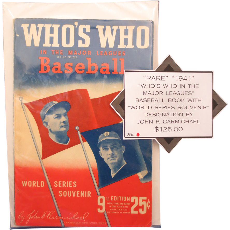 RARE 1941 "Who's Who In The Major Leagues" Baseball Book RARE 1941 "Who's Who In The Major Leagues" Baseball Book
