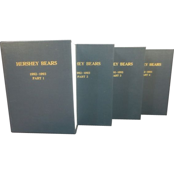 Hershey Bears 1992-1993 Complete Year of Programs Bound in 4 Custom Books Hershey Bears 1992-1993 Complete Year of Programs Bound in 4 Custom Books