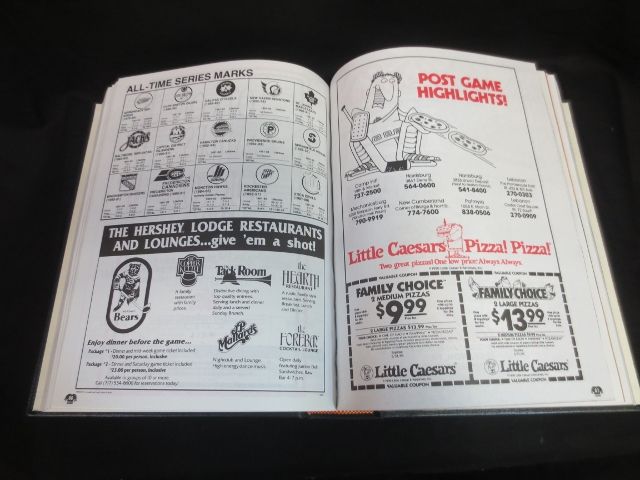 Hershey Bears 1992-1993 Complete Year of Programs Bound in 4 Custom Books Hershey Bears 1992-1993 Complete Year of Programs Bound in 4 Custom Books
