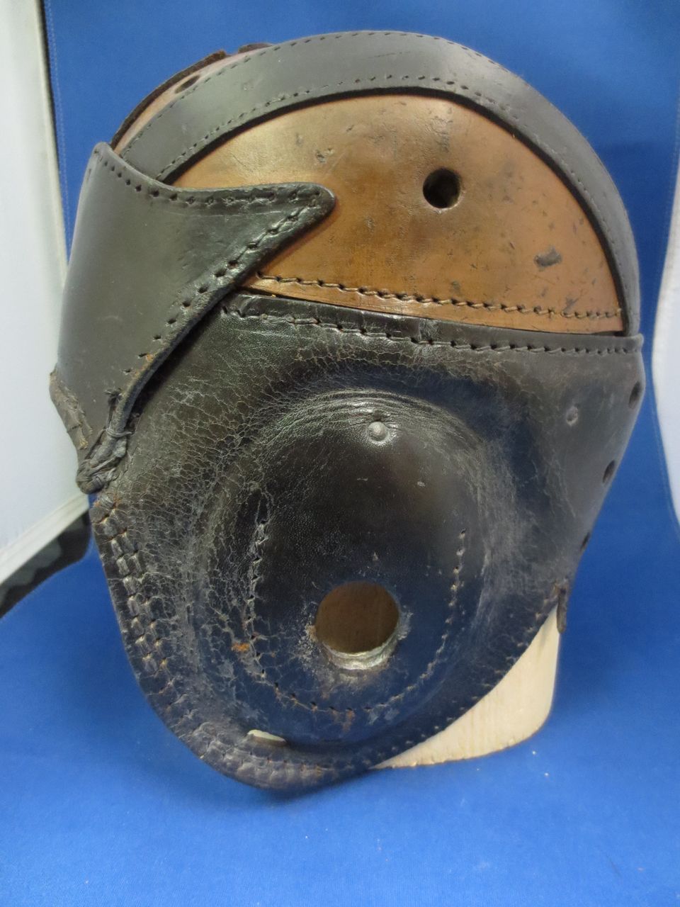 1930's-40's "Geo. A. Reach Co." Winged Front All Leather Football Helmet 1930's-40's "Geo. A. Reach Co." Winged Front All Leather Football Helmet