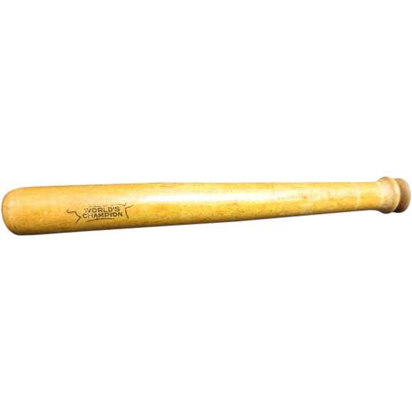 Vintage Baseball Bat Shaped Pencil Case Marked "World's Champion" Vintage Baseball Bat Shaped Pencil Case Marked "World's Champion"