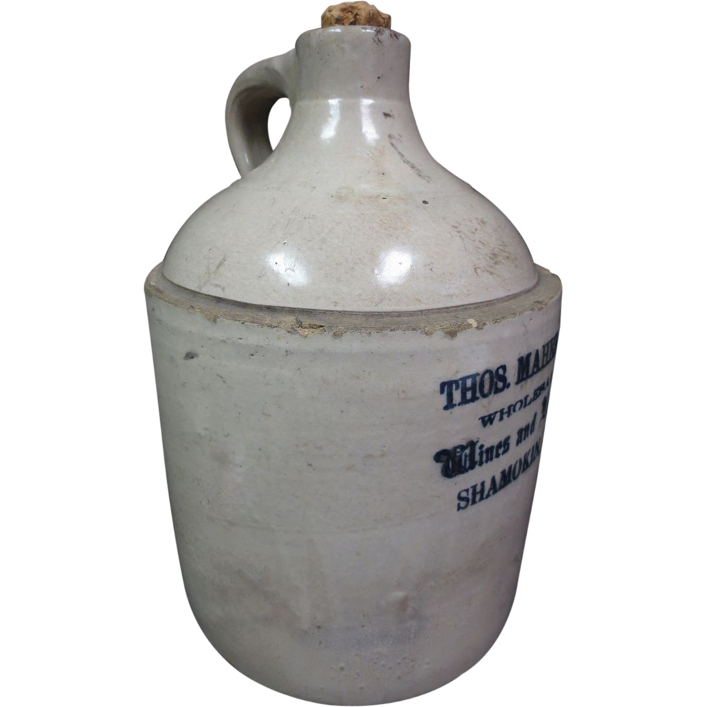 Thos Maher Jr. Jug Crock Stoneware Thos Maher Jr. Jug Crock Stoneware
