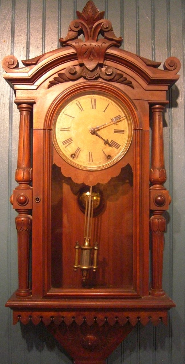 Antique Kroeber #30 Regulator Wall Clock Antique Kroeber #30 Regulator Wall Clock