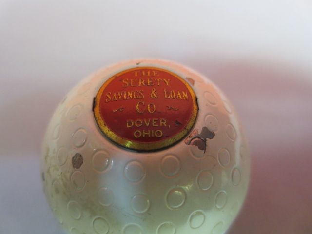 Surety Savings & Loan Co. Dover, Ohio Golf Bank Vintage 1930's Surety Savings & Loan Co. Dover, Ohio Golf Bank Vintage 1930's