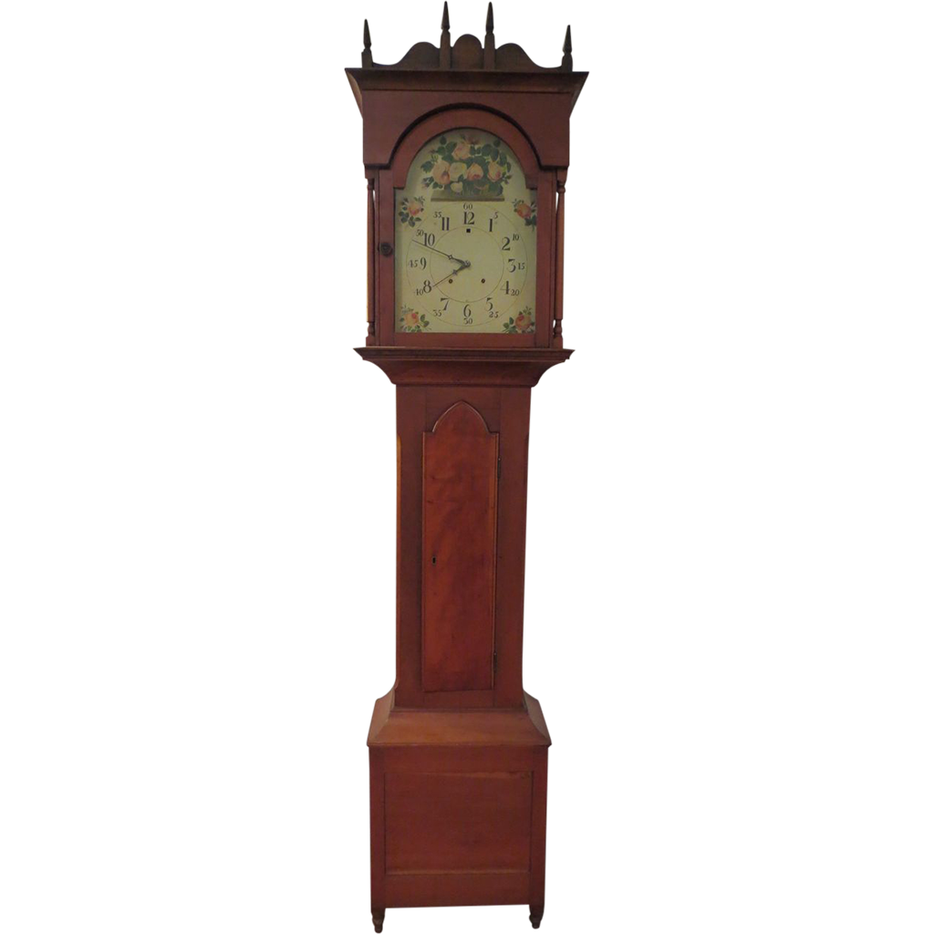 American Chippendale Wood Tall Clock American Chippendale Wood Tall Clock
