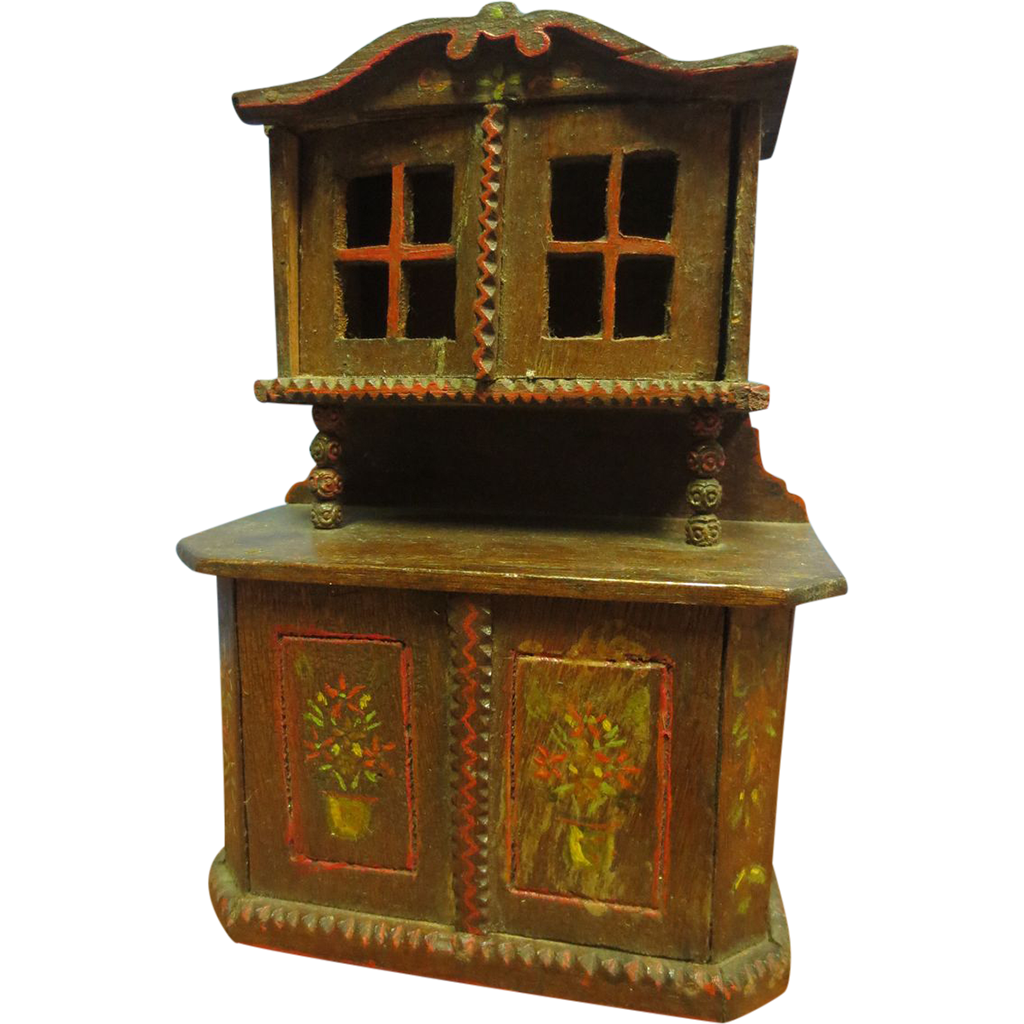 Old German Folky Hutch Folk Art Old German Folky Hutch Folk Art