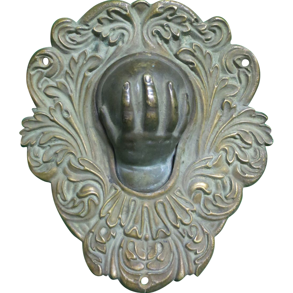 Antique Rare Bronze Billiard Pocket Cover French Ca.1890's Hand Pattern Antique Rare Bronze Billiard Pocket Cover French Ca.1890's Hand Pattern