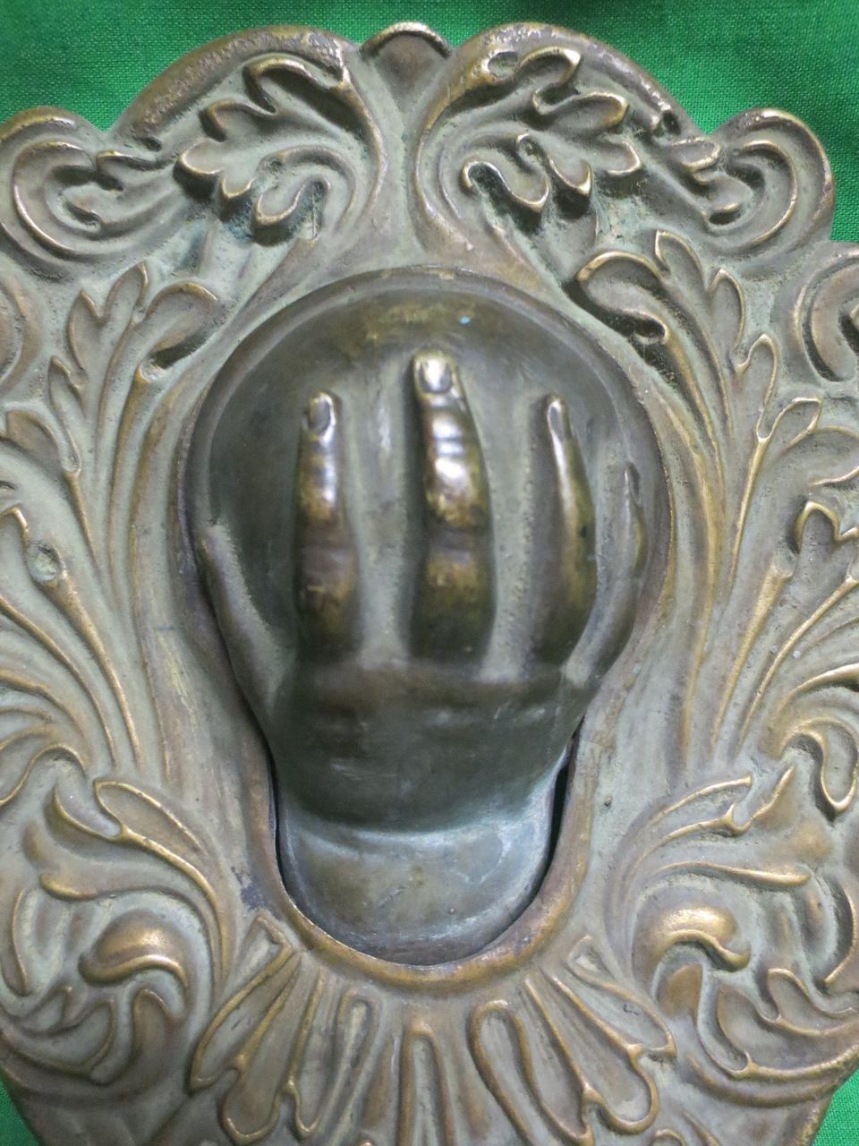 Antique Rare Bronze Billiard Pocket Cover French Ca.1890's Hand Pattern Antique Rare Bronze Billiard Pocket Cover French Ca.1890's Hand Pattern