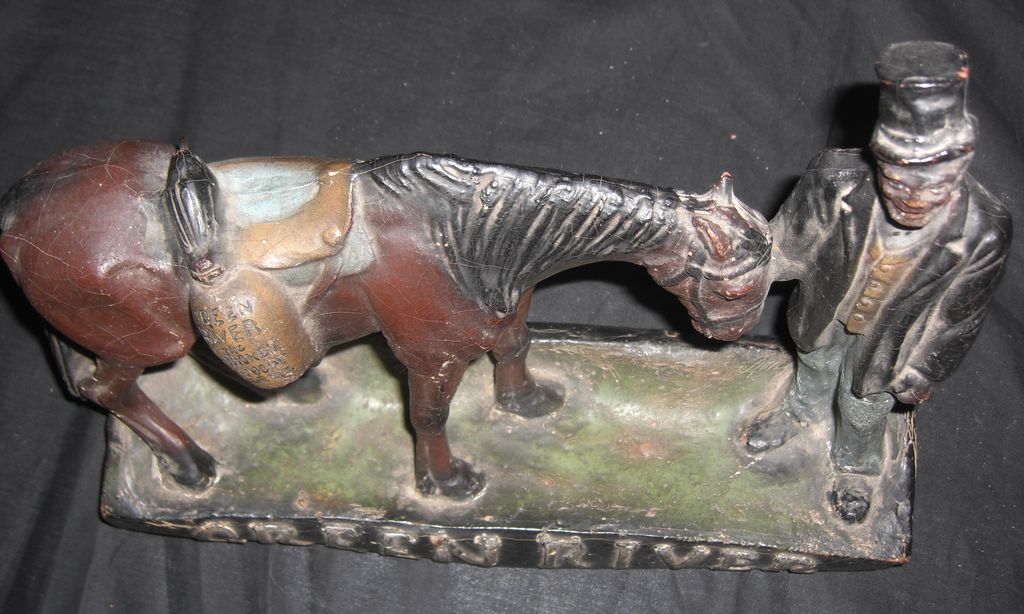 Rare Green River Whiskey Counter Top Display Black Americana Piece! Rare Green River Whiskey Counter Top Display Black Americana Piece!