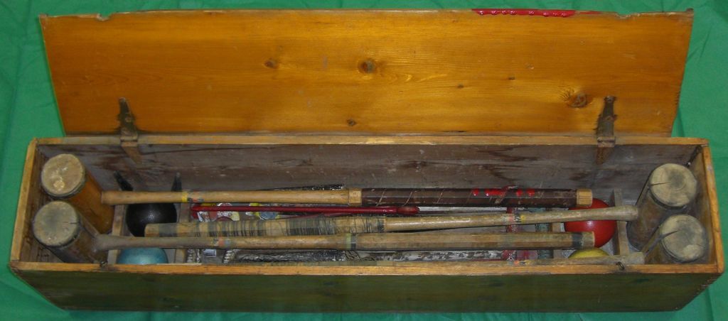 Lot of (2) Antique Croquet Sets Abercrombie & Fitch / Patent 1898 The Real Deal Lot of (2) Antique Croquet Sets Abercrombie & Fitch / Patent 1898 The Real Deal