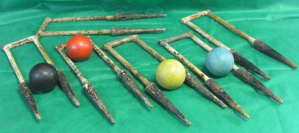 Lot of (2) Antique Croquet Sets Abercrombie & Fitch / Patent 1898 The Real Deal Lot of (2) Antique Croquet Sets Abercrombie & Fitch / Patent 1898 The Real Deal