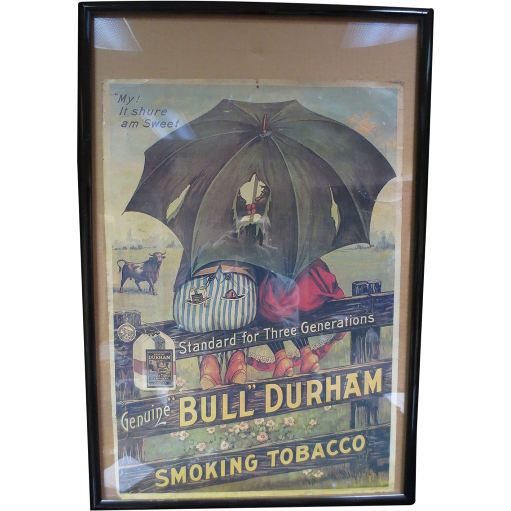 Bull Durham Tobacco Poster Black Americana Bull Durham Tobacco Poster Black Americana