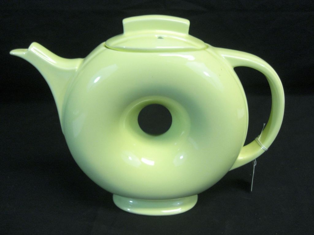Hall's White Doughnut Teapot Hall's White Doughnut Teapot