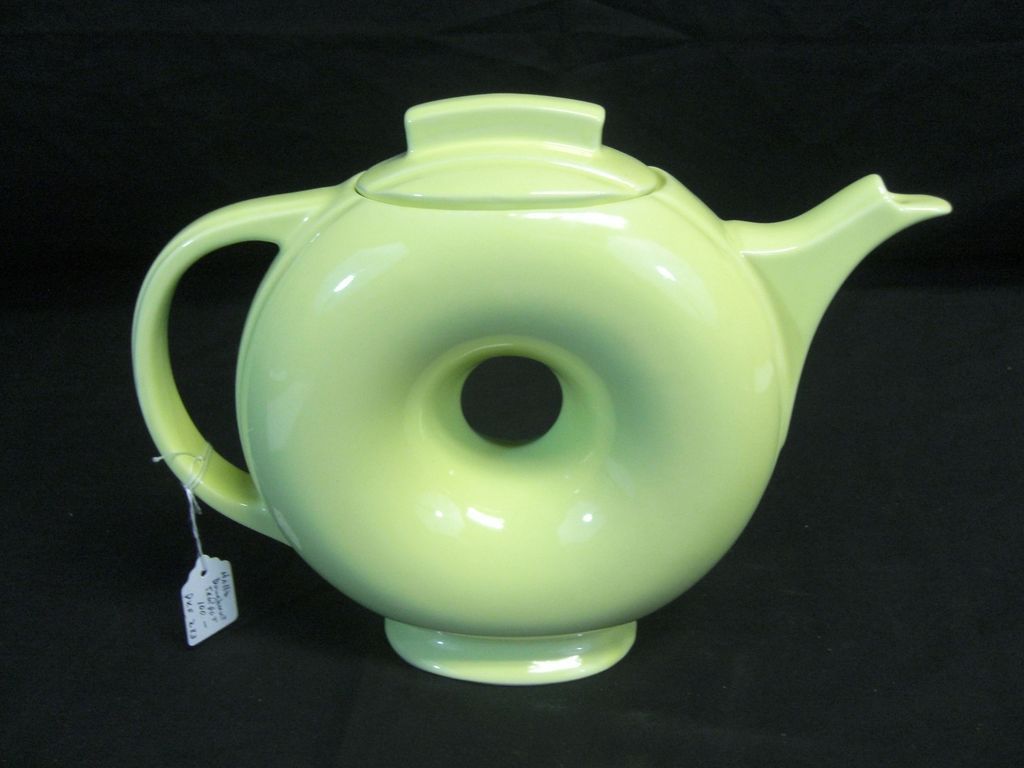 Hall's White Doughnut Teapot Hall's White Doughnut Teapot