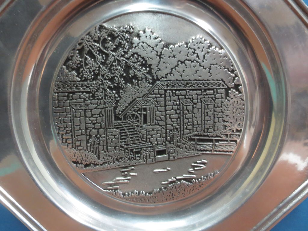 Pewter Hagley Eleutherian Mills Plate Pewter Hagley Eleutherian Mills Plate