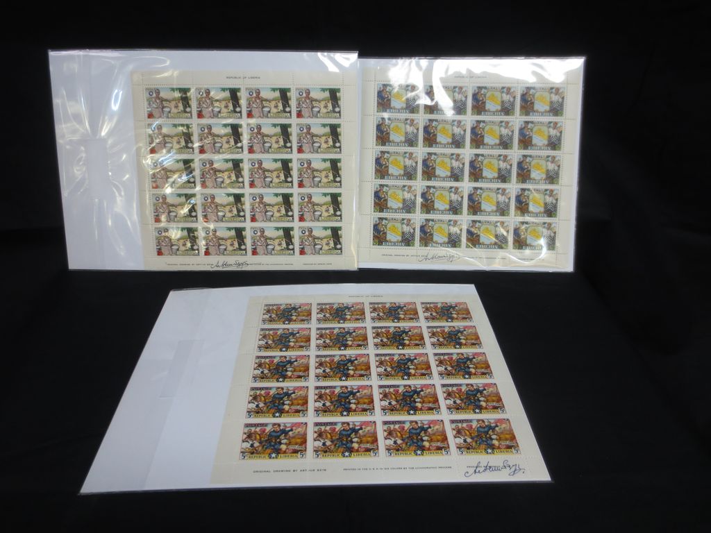 1949 Signed Set of Liberia Stamps 1949 Signed Set of Liberia Stamps