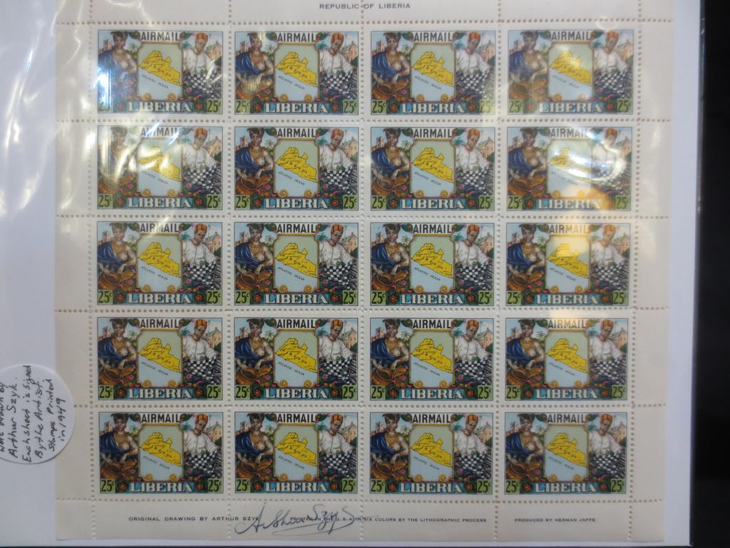1949 Signed Set of Liberia Stamps 1949 Signed Set of Liberia Stamps