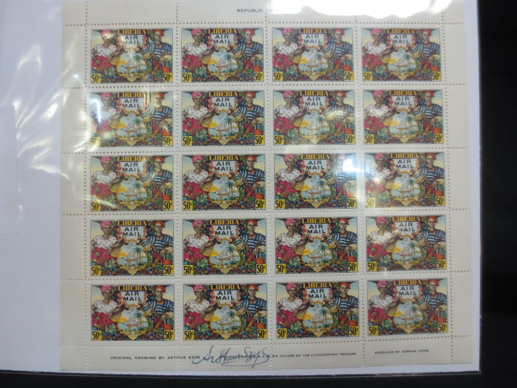 1949 Signed Set of Liberia Stamps 1949 Signed Set of Liberia Stamps