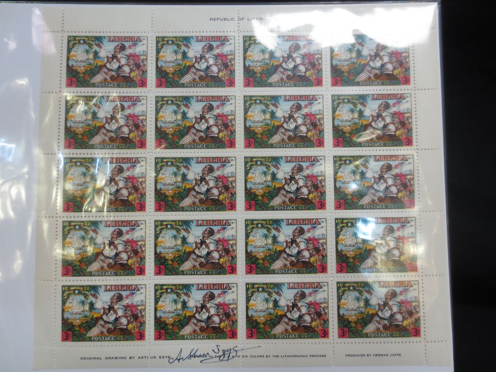 1949 Signed Set of Liberia Stamps 1949 Signed Set of Liberia Stamps
