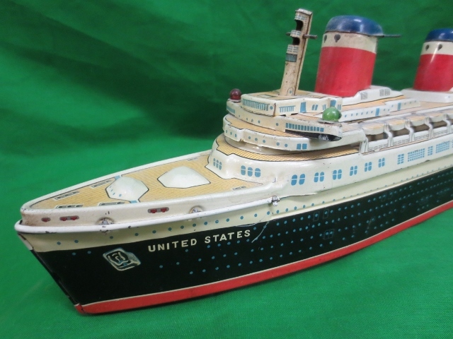 Vintage Marx SS United States Battery Operated Tin Toy Ship Japan Vintage Marx SS United States Battery Operated Tin Toy Ship Japan