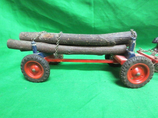 Vintage Pre-WW2 Toy Wagon w/Horses & Logs-WOW! Vintage Pre-WW2 Toy Wagon w/Horses & Logs-WOW!