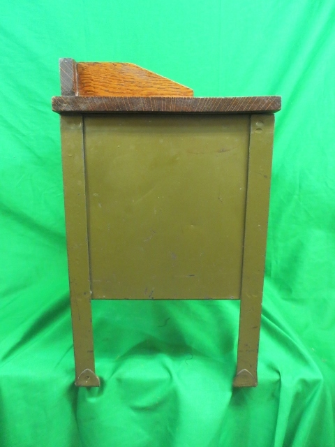Vintage 1920's Salesman Sample 2 Drawer Wood/Metal Desk Miniature Vintage 1920's Salesman Sample 2 Drawer Wood/Metal Desk Miniature