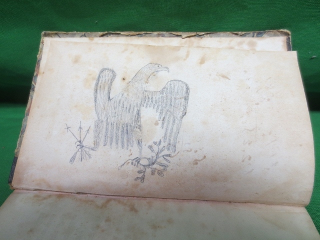 1837 Book w/American Eagle Pencil Drawing 1837 Book w/American Eagle Pencil Drawing