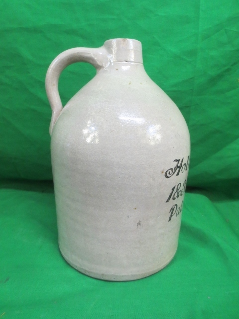 Antique Stoneware Jug Hollander Bros Patterson, New Jersey Antique Stoneware Jug Hollander Bros Patterson, New Jersey