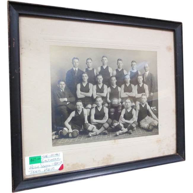 1921 Lancaster PA Basketball Team Photo 1921 Lancaster PA Basketball Team Photo