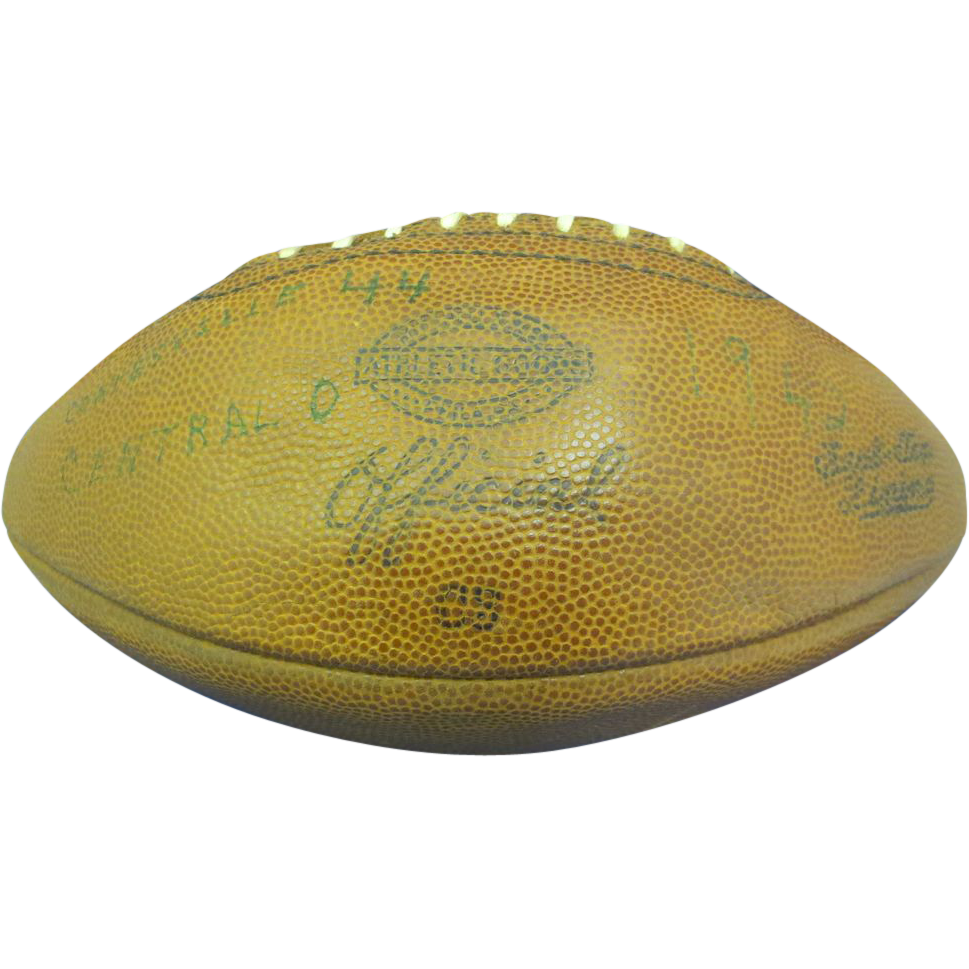 1942 Trophy Central Vs. Coatsville All Leather Football 1942 Trophy Central Vs. Coatsville All Leather Football