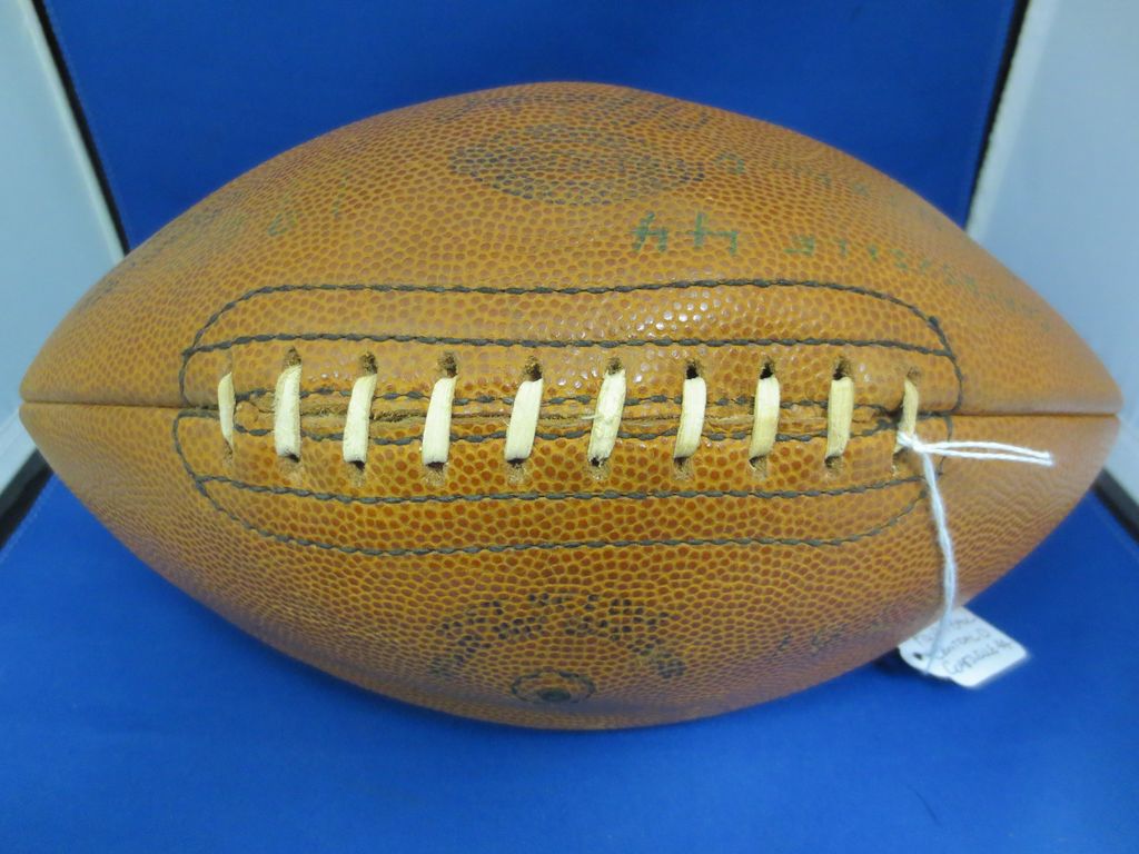 1942 Trophy Central Vs. Coatsville All Leather Football 1942 Trophy Central Vs. Coatsville All Leather Football