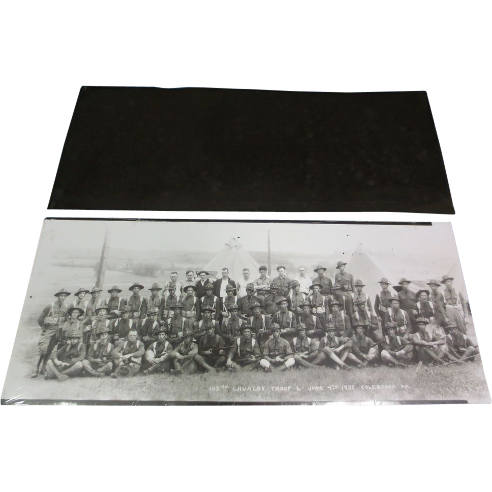 16" x 6" Negative W/ Photo Re-Print Cavalry Troop 16" x 6" Negative W/ Photo Re-Print Cavalry Troop
