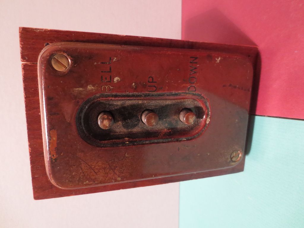 Pair of 1930's Vintage Elevator Machine Age Control Panels Pair of 1930's Vintage Elevator Machine Age Control Panels