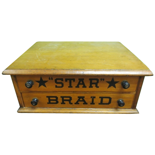 Vintage 1920's Star Braid Spool Cabinet Sewing Counter Top Display Model Vintage 1920's Star Braid Spool Cabinet Sewing Counter Top Display Model