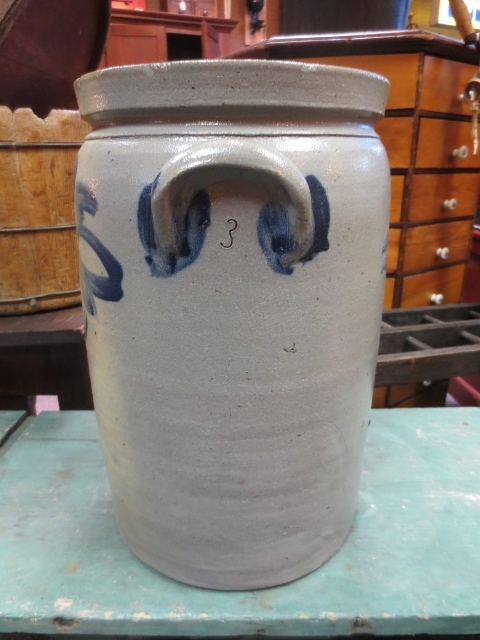 Antique Cobalt Blue Decorated 3 Gallon Crock Antique Cobalt Blue Decorated 3 Gallon Crock