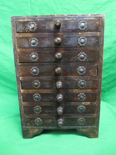 Vintage 1920's 8 Drawer Jelly Box Cupboard Chest of Drawers Miniature Vintage 1920's 8 Drawer Jelly Box Cupboard Chest of Drawers Miniature