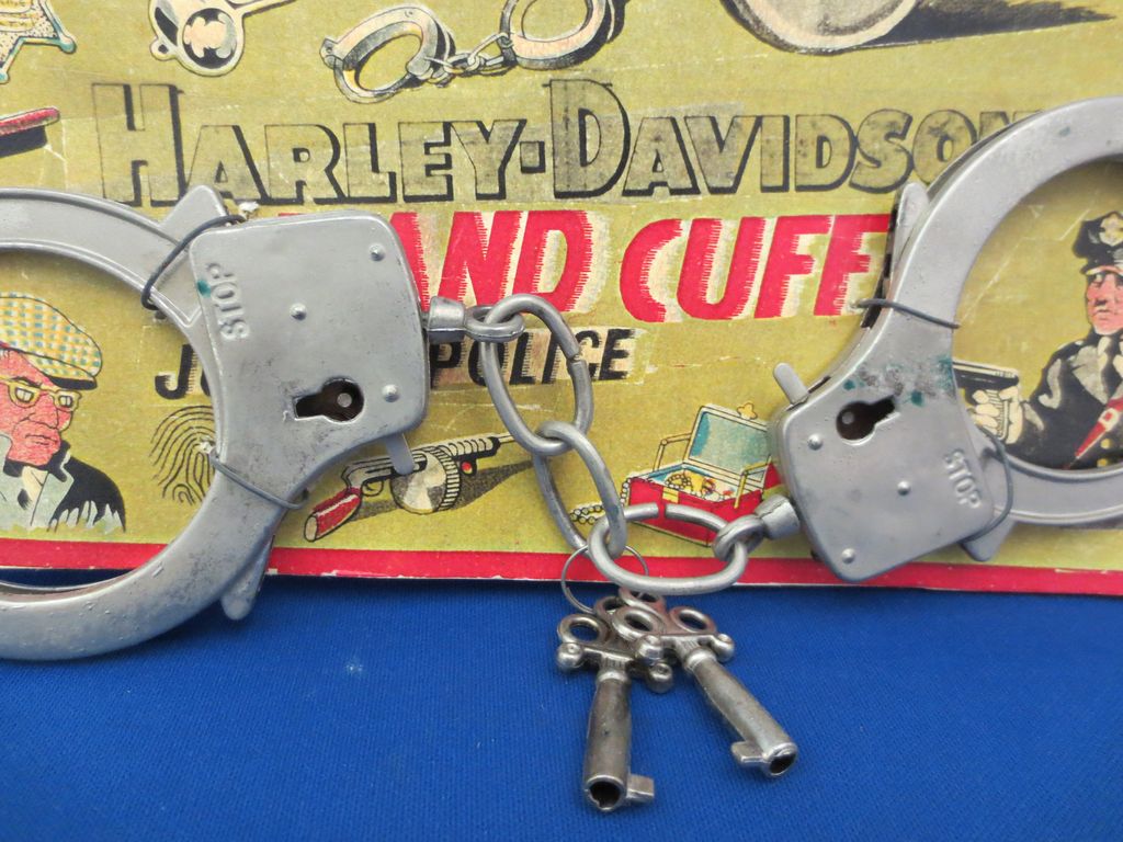 Harley Davidson 1940's Kids Play Handcuffs by Marx Harley Davidson 1940's Kids Play Handcuffs by Marx