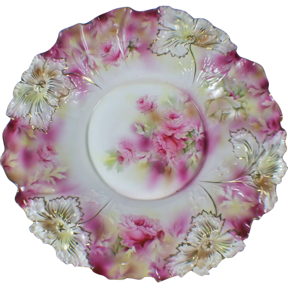 Antique RS Prussia Center Piece Bowl Antique RS Prussia Center Piece Bowl