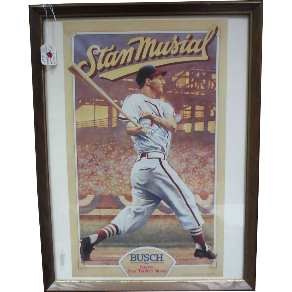 Vintage Stan "The Man" Musial Busch Advertisement Vintage Stan "The Man" Musial Busch Advertisement